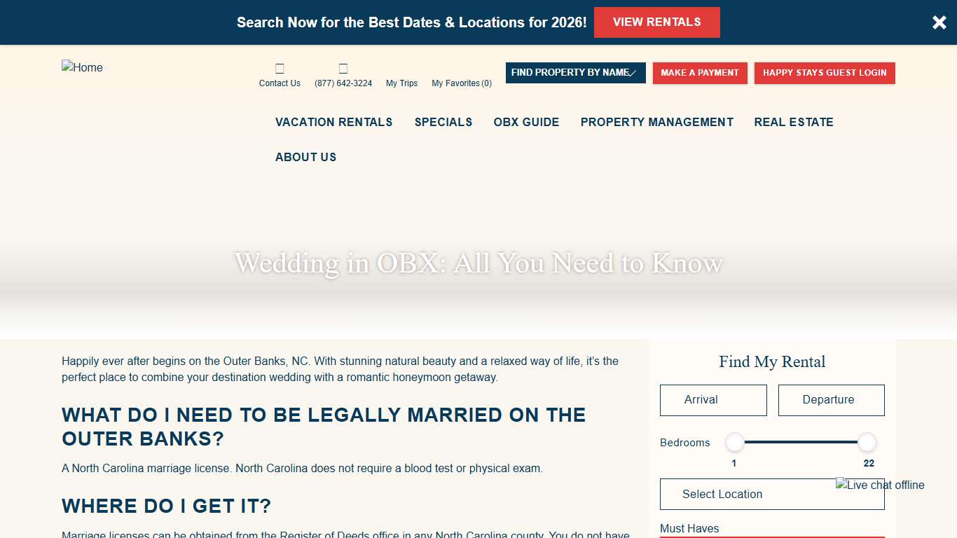 Wedding in OBX: All You Need to Know Brindley Beach Vacations